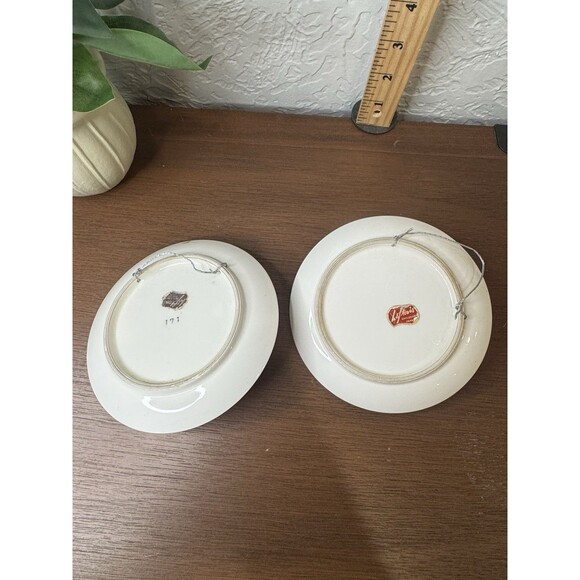 2 Lefton's Parakeet Bird 3D Plate Plaque Wall Art Japan 171 Tropical Vtg - Picture 4 of 9